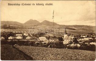 1916 Nyitrabánya, Handlová; bányatelep (Colonia) és község részlete. Tihanyi Sándor felvétele / mine colony (EK)