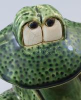 Béka kerti dísz szobor, jelzés nélkül, m: 21,5 cm