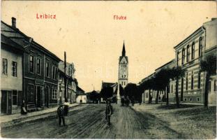 1914 Leibic, Leibitz, Lubica; Fő utca. W.L. Bp. 2882. / main street (EK)