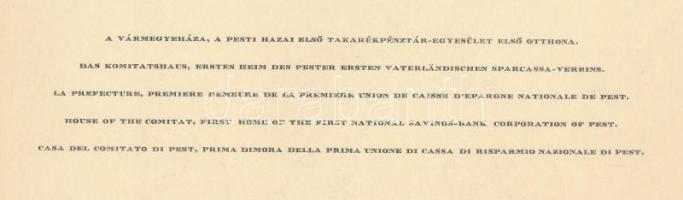 cca 1940 Pest és Buda látképe a Pesti Hazai Első Takarékpénztár-egyesület alapítása idejében / A Vár...