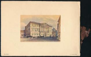 cca 1940 Pest és Buda látképe a Pesti Hazai Első Takarékpénztár-egyesület alapítása idejében / A Vár...