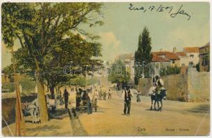 1909 Zadar, Zara; Borgo Erizzo / street view (ázott / wet damage)