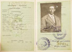 cca 1930 Útlevél, fényképpel, jó állapotban