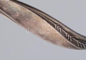 Ezüstözött kiskanál szett, 6 darab, jelzett, díszdobozban