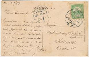 1909 Kassa, Kosice; 100 év múlva a jövőben montázs. László Béla kiadása / in the future montage (EK)