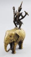 Vishnu elefánton. Bronz, cca 20. sz. eleje, m: 18,5 cm