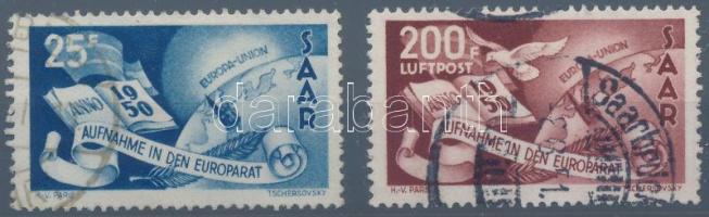 Németország - Saar 1950 Mi 297-298 (Mi EUR 320.-)