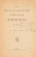 Tóth György: A lévai kegyes tanítórendi gymnasium története 1815-1895-ig. Léva, 1896, Nyitrai és Társa, 2+383+X+2 p.+1 t. Egészvászon-kötésben,Lévai Nyitrai és Társa-kötés, kopott, foltos borítóval, ceruzás aláhúzásokkal és bejelölésekkel, a címlapon későbbi (1934) ceruzás ajándékozási sorokkal. Ritka!