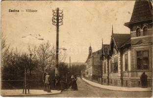 Zsolna, Zilina, Sillein; Villasor. Vasúti levelezőlapárusítás 5968. / villa alley (EB)