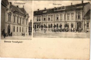 Tornalja, Tornallya, Safárikovo, Tornala; takarékpénztár, posta épület. Keleti Ármin kiadása / savings bank, post office (fl)