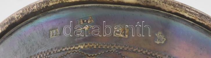 185?,Orosz ezüst (Ag) pohár, jelzett, mesterjegyes, kissé deformált nettó 103 g