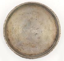 Ezüst (Ag) italosüveg-tartó alátét, jelzett, d: 8 cm, nettó: 72g