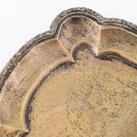 Szecessziós ezüst (Ag) tálca, pereménél stilizált futó növényi mintával, jelzett, 41x23 cm, nettó: 7...