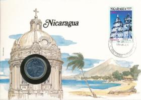 Nicaragua 1983. 50c acél felbélyegzett borítékon, bélyegzéssel, német nyelvű leírással T:AU Nicaragua 1983. 50 Centavos steel in envelope with stamp and German description C:AU