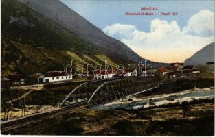 Mehádia, Vasúti híd. Brauch A. fia kiadása / Eisenbahnbrücke / railway bridge