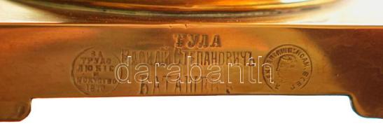 cca 1880, Orosz Birodalom, Vaszilij Stepanyovics Batasev, Tula, Antik bronz szamovár. Dátumozott pec...