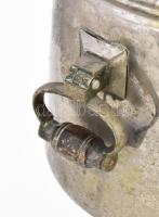 Orosz Birodalom, 1901, Szamovár. Nikkelezett réz, jelzett, datált, némi hiánnyal és kopással, m: 53 ...