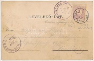 1898 (Vorläufer) Szászrégen, Reghin; Evangelische Kirche, Mittelgasse, Gymnasial Gebäude, Haupteinga...