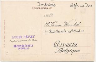 1911 Kézdivásárhely, Targu Secuiesc; Fő tér, Szabó János és Vargha Vilmos üzlete, fodrász terem. W.L...