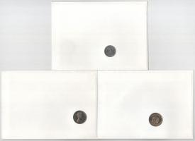 3xklf érmés boríték tétel, mind német nyelvű tájékoztatóval, benne: Belize, Bermuda, Marokkó