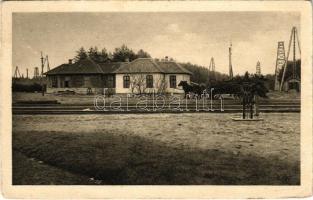 1923 Egbell, Gbely; Cs. státne naftové doly / Állami olajbánya, fúrótorony / state oil mines, oil plant, oil drilling rig (EB)