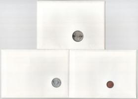 3xklf érmés boríték tétel, mind német nyelvű tájékoztatóval, benne: Dél-Afrika, Tunézia, Trinidad &a...