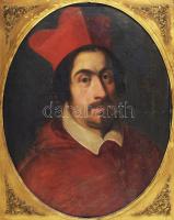 Azonosítatlan jelzéssel: Pázmány. Péter portréja. Olaj, vászon, jelzett, dekoratív fa keretben, a ké...