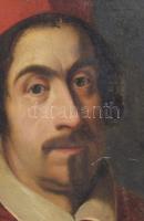 Azonosítatlan jelzéssel: Pázmány. Péter portréja. Olaj, vászon, jelzett, dekoratív fa keretben, a ké...