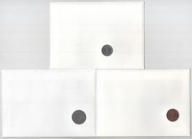 3xklf érmés boríték tétel, mind német nyelvű tájékoztatóval, benne: Belize, Irak, Mauritius