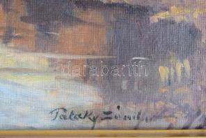 Pataky jelzéssel: Őszi táj. Olaj, farost, Jelzett keretben 35x50 cm