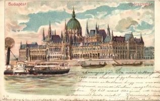 1899 Budapest V. Parlament litho s: Geiger R. (fa)