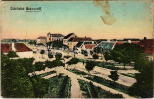 1915 Szenc, Szempcz, Senec; látkép, zsinagóga. Willner Ármin kiadása / general view with synagogue (fl)