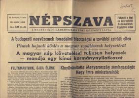 1956. november 2.-i Népszava újság jó állapotban