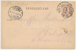 1899 (Vorläufer) Bajmócfürdő, Bojnické kúpele (Bajmóc, Bojnice); Templom kápolnával, Bajmóczi vár / ...