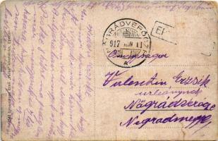 1917 Eperjes, Presov; Tüzérlaktanya. Grosszmann Ernő kiadása / K.u.K. military artillery barracks (b...