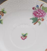 6 db Herendi Eton mintás mokkás csészék, aljjal. Kézzel festett, jelzett, hibátlan