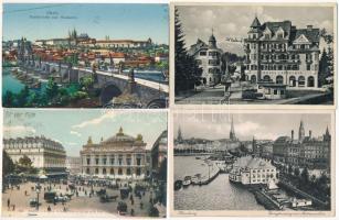 21 db RÉGI külföldi város képeslap vegyes minőségben / 21 pre-1945 European town-view postcards in mixed quality