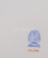 Herendi Eton mintás süteményes készlet. Hat személyes. Kézzel festett, jelzett, hibátlan d: 16 cm, 2...