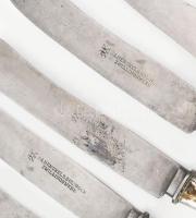 6 darab ezüst (Ag) nyelű villa, bruttó: 320