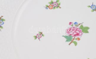 Herendi Eton mintás süteményes készlet. Hat személyes. Kézzel festett, jelzett, hibátlan d: 16 cm, 3...
