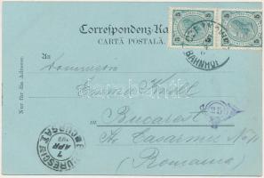 1900 Chernivtsi, Czernowitz, Cernauti, Csernyivci (Bukovina, Bukowina); Rudolfsplatz / square at nig...