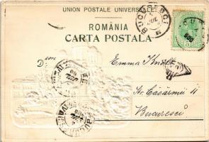 1900 Bucharest, Bukarest, Bucuresti, Bucuresci; Biserica Doamna Balasa / church. Embossed