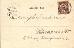 1901 Barlangliget, Höhlenhain, Tatranská Kotlina (Magas-Tátra, Vysoké Tatry); látkép. Sima T. kiadás...