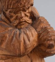 Csorvássy István (1912-1986): Favágó. Faragott fa, kopott, jelzett, m: 24 cm