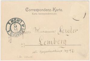 1900 Pechenizhyn, Peczenizyn; Rynek, Rafinerya, Wjazd Kolei lokalnej do Rafineryi nafty / square, in...