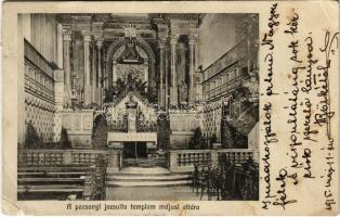 1915 Pozsony, Pressburg, Bratislava; Jezsuita templom májusi oltára, belső / church, interior (EB)