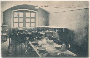 1911 Lőcse, Levoca; étterem Kohn Teréz izraelita (zsidó) leánynevelő intézetében, belső. Divald Károly fia / Jewish girl school, dining room, interior (fl)