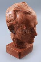 Antal Károly (1909-1994): Bartók Béla. Engóbozott terrakotta, jelzett, kopással, m: 30,5 cm