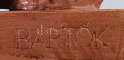 Antal Károly (1909-1994): Bartók Béla. Engóbozott terrakotta, jelzett, kopással, m: 30,5 cm