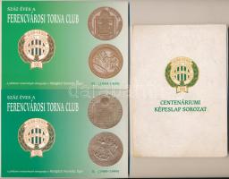 Ferencvárosi Torna Club (FTC, Fradi) 1899-1999 Centenáriumi képeslap sorozat - 11 db modern képeslap tokban